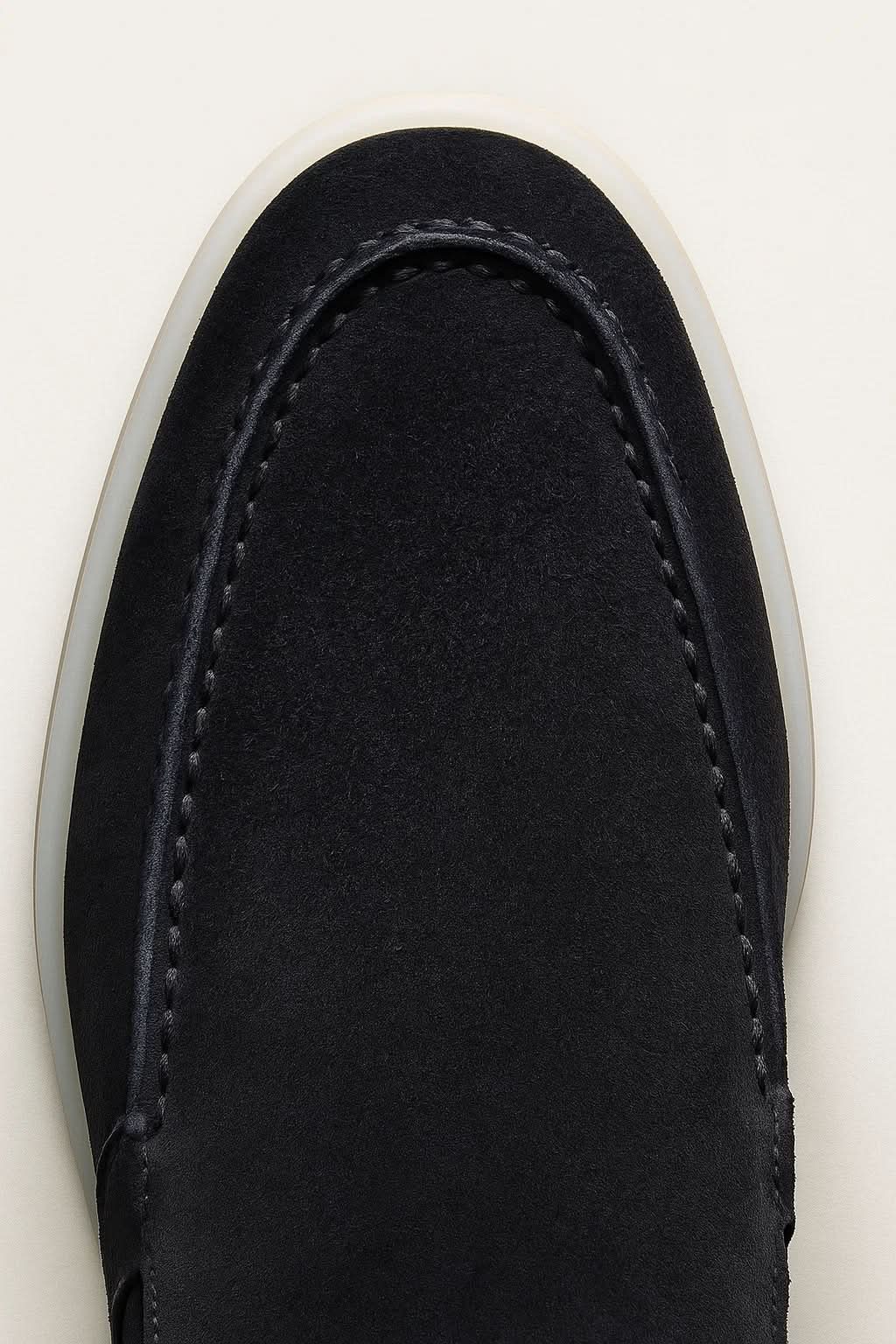 Mocassin Classique en Daim – Bleu marine