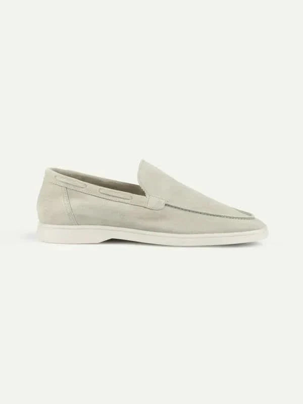 Mocassin Classique en Daim – Gris clair