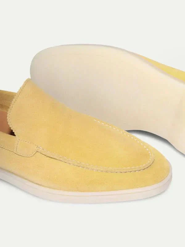 Mocassin Classique en Daim – Jaune citron