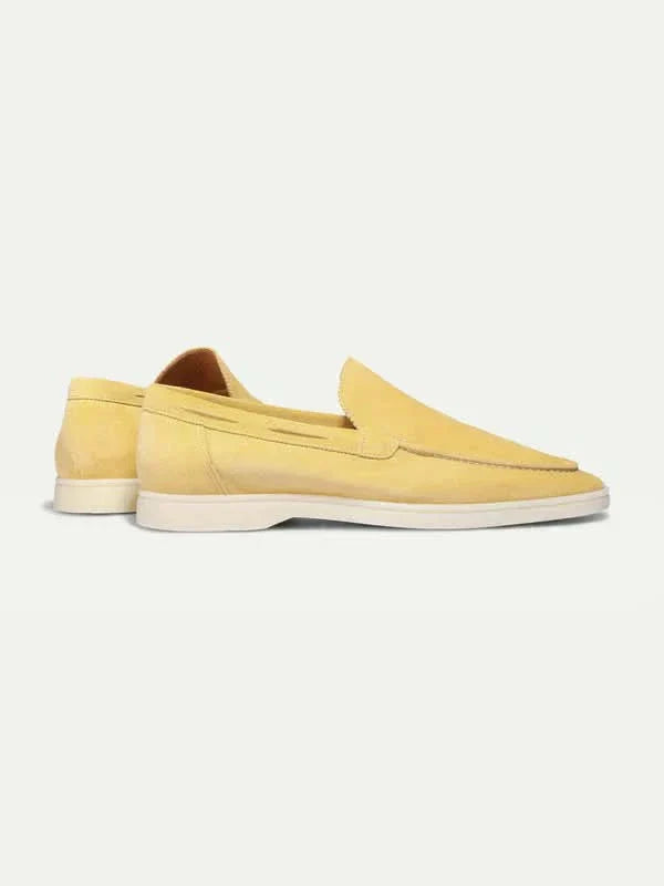 Mocassin Classique en Daim – Jaune citron