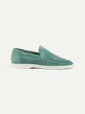 Mocassin Classique en Daim – Vert d'eau