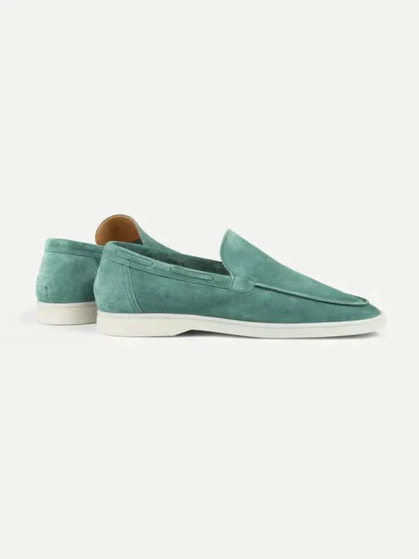 Mocassin Classique en Daim – Vert d'eau