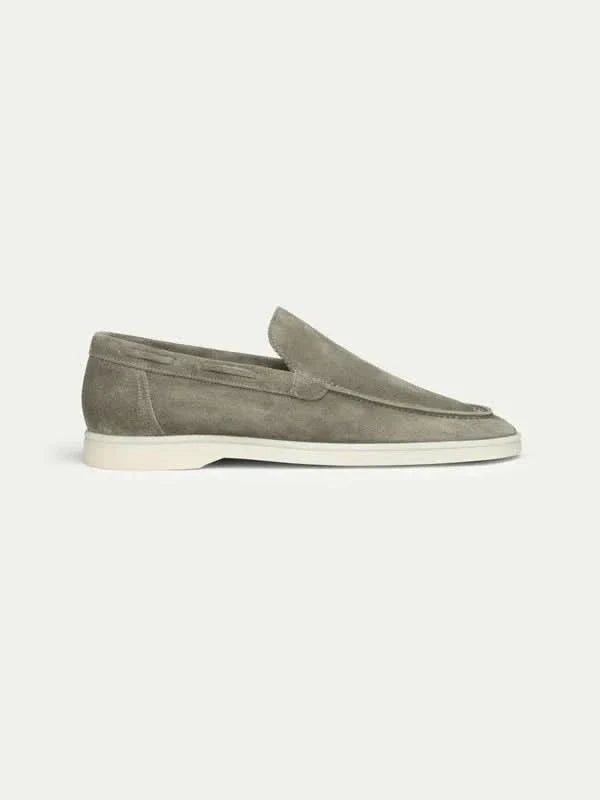 Mocassin Classique en Daim – Vert olive