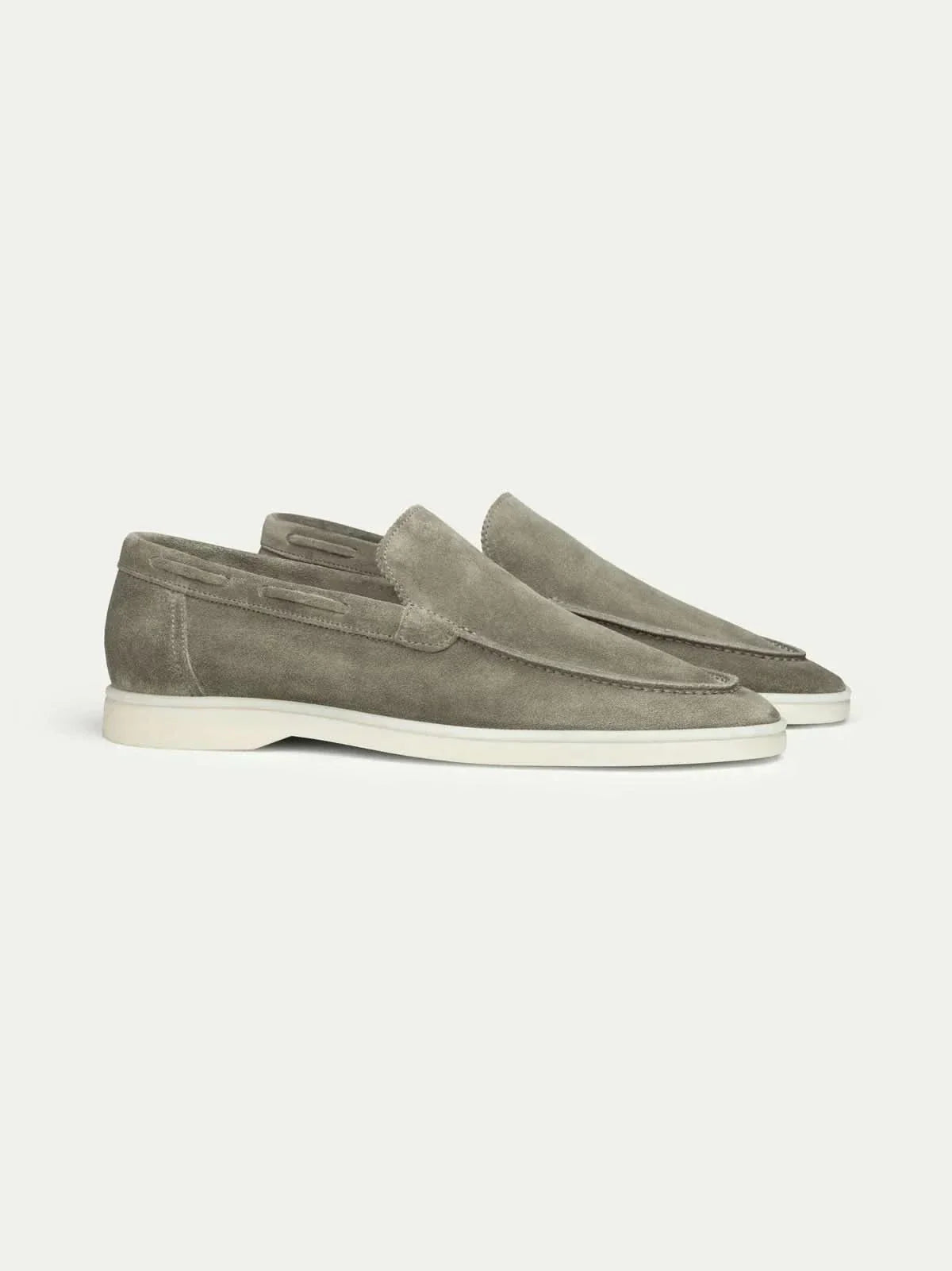 Mocassin Classique en Daim – Vert olive