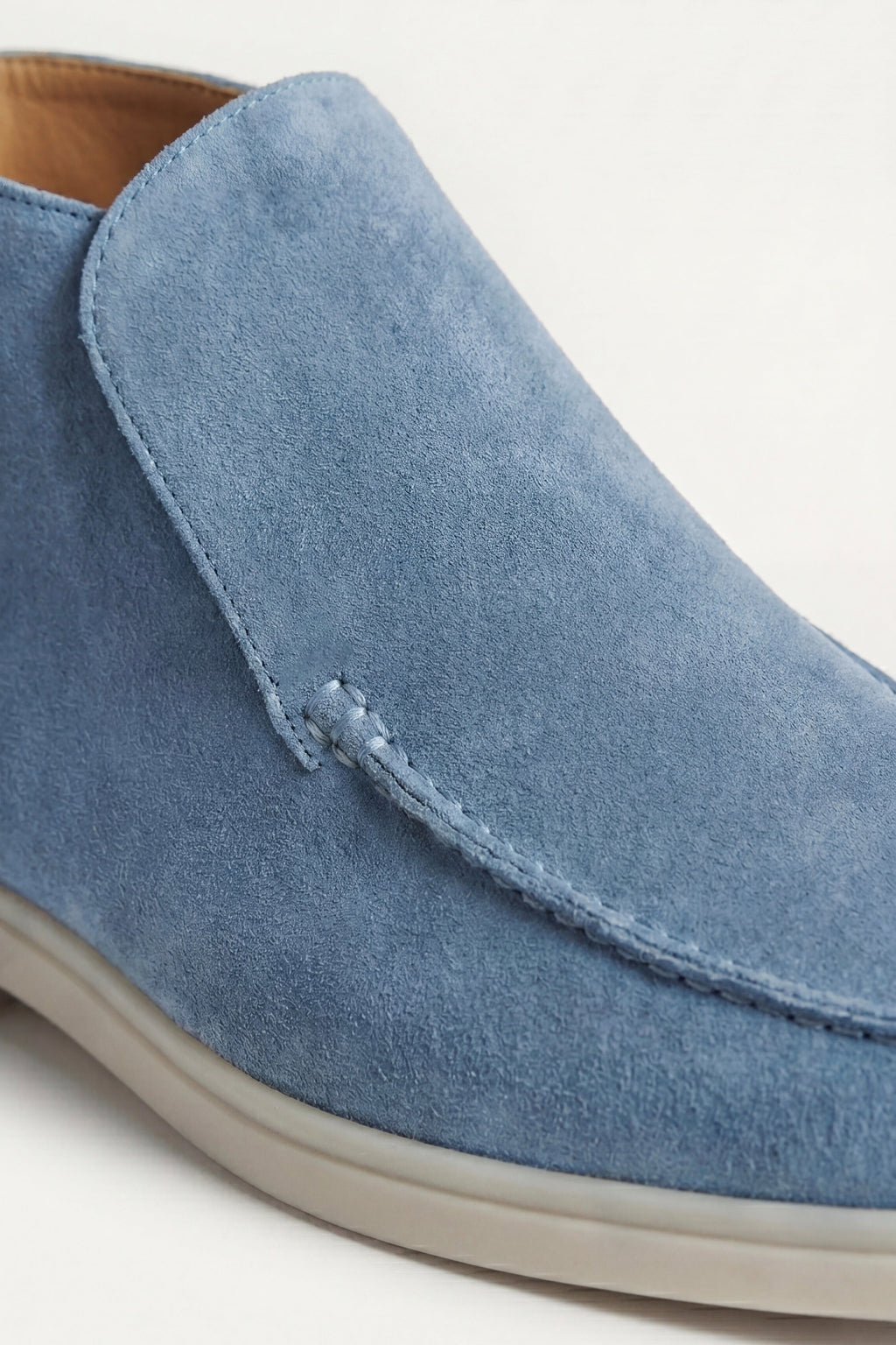 Mocassin Monaco en Daim – Bleu ciel