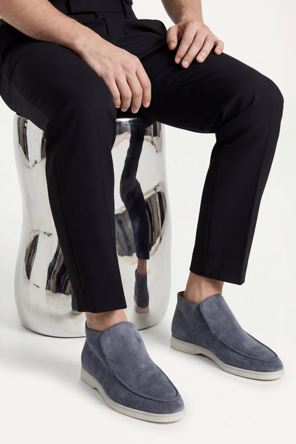 Mocassin Monaco en Daim – Bleu