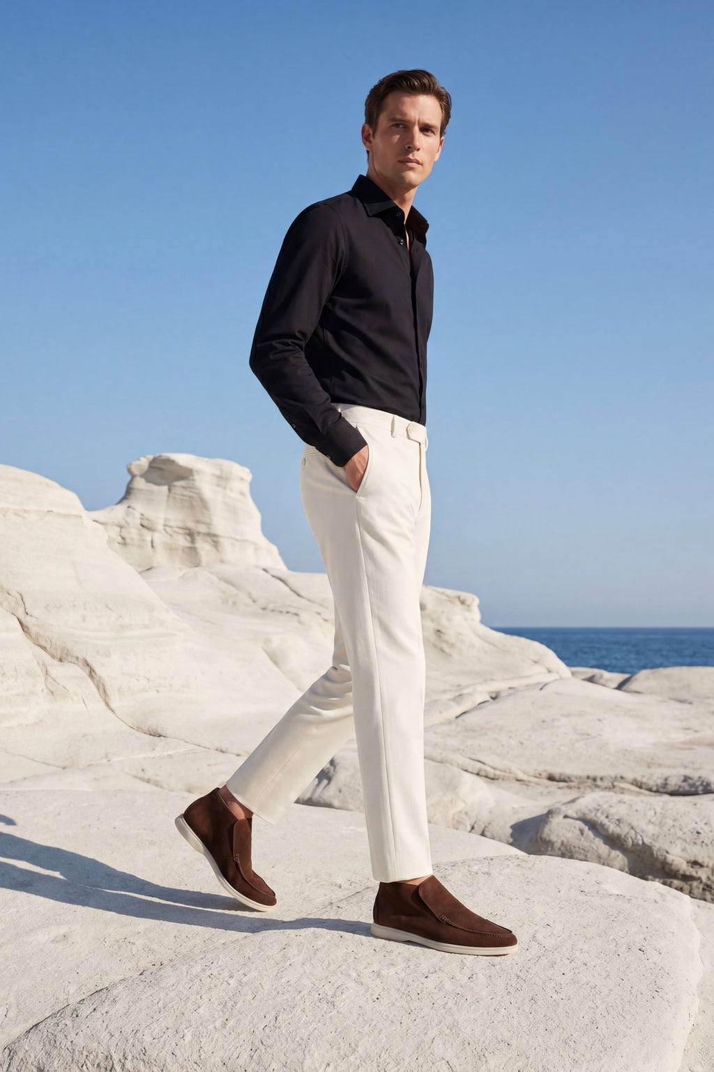 Mocassin Monaco en Daim – Marron