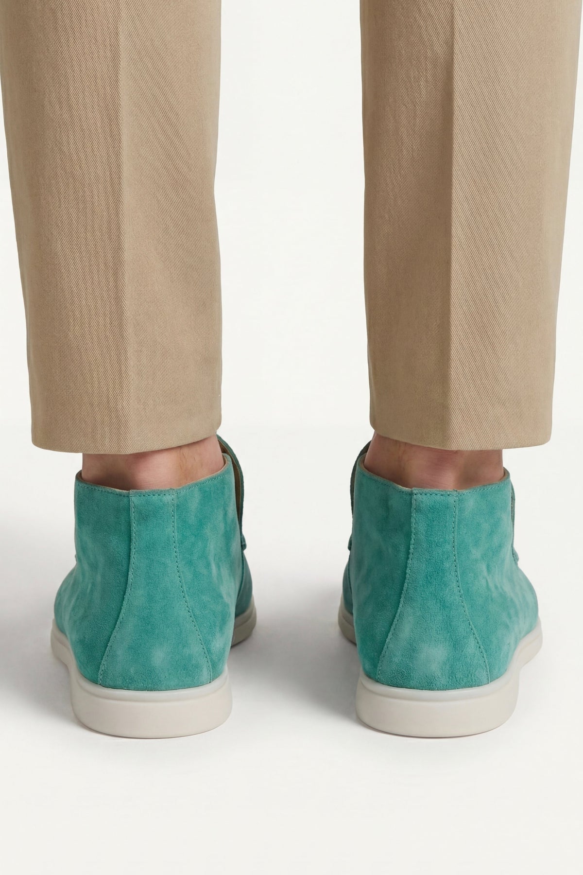 Mocassin Monaco en Daim – Turquoise