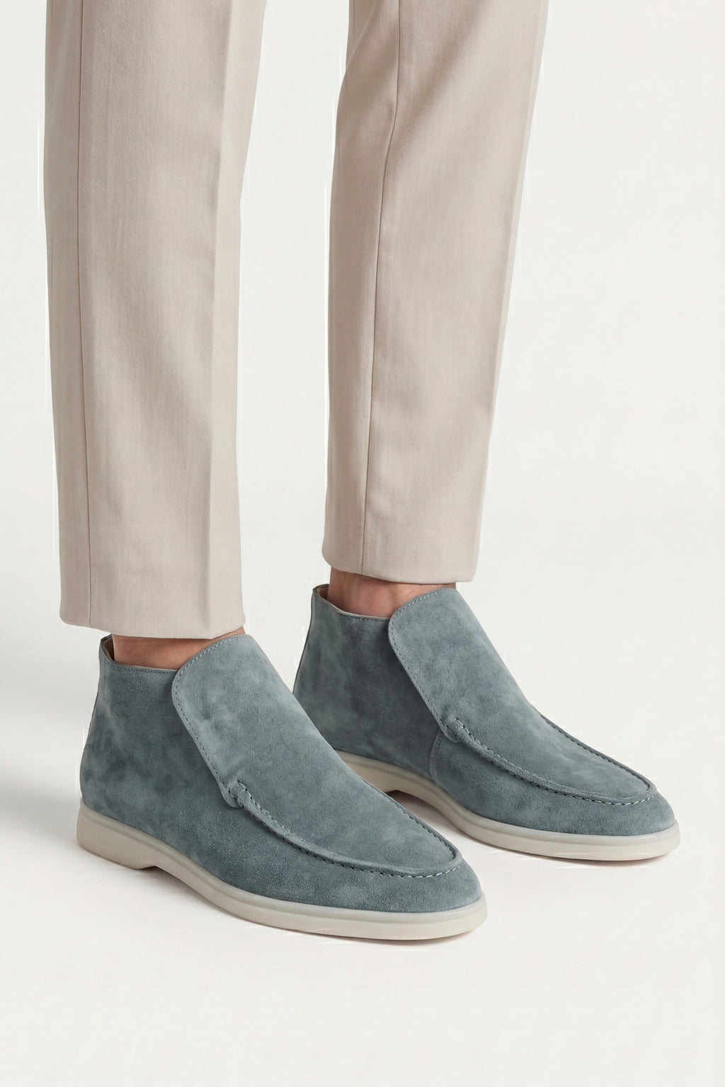 Mocassin Monaco en Daim – Vert menthe