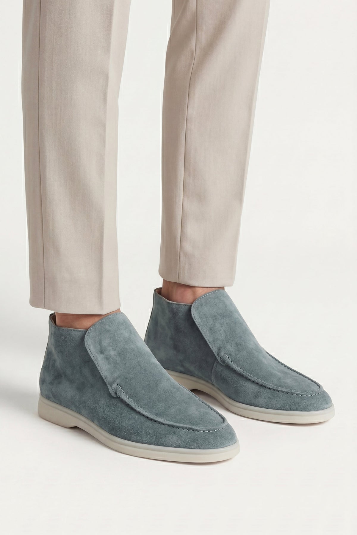 Mocassin Monaco en Daim – Vert menthe