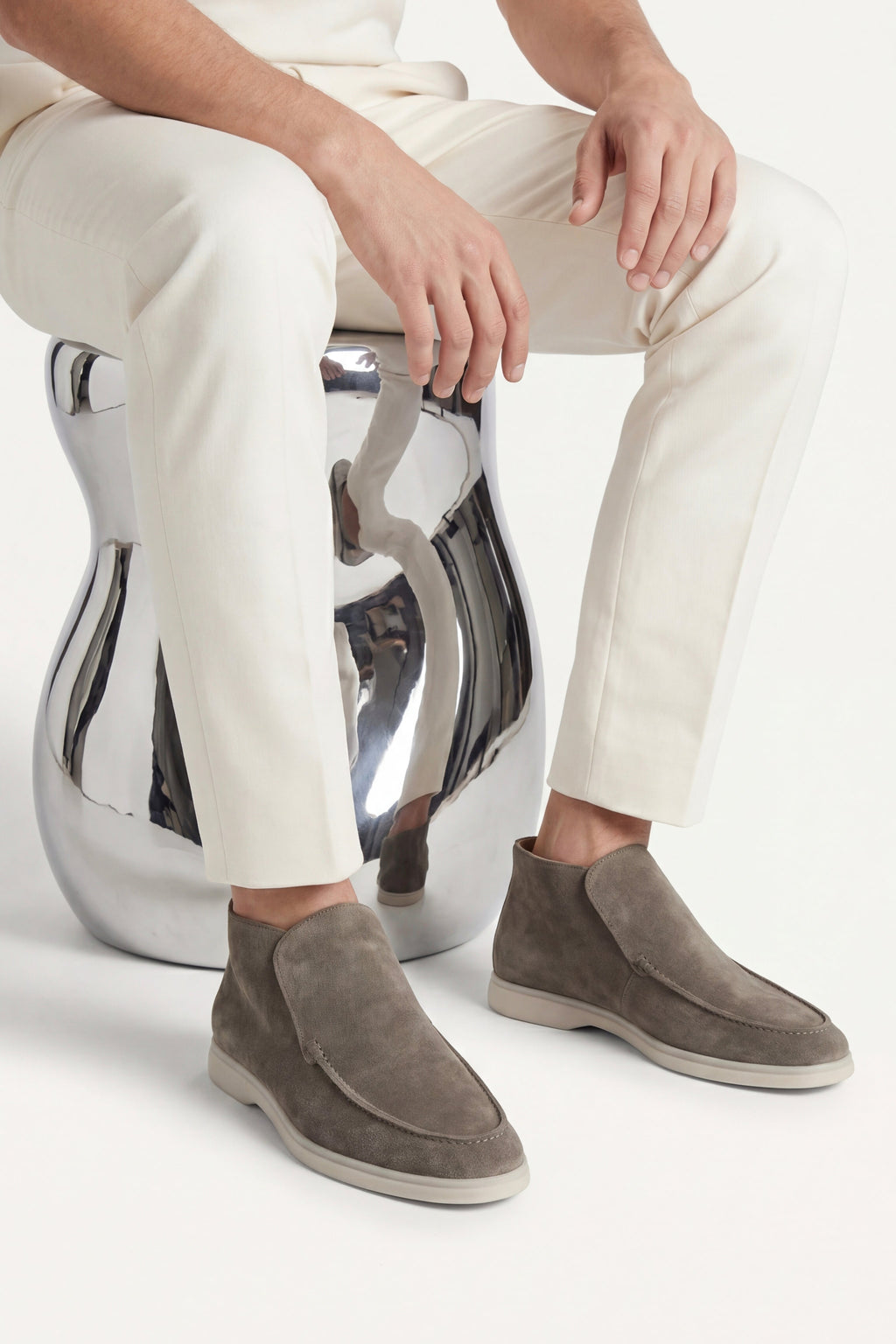 Mocassin Monaco en Daim – Vert olive