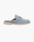 Mocassin Mule Mediterraneo en Daim – Bleu ciel