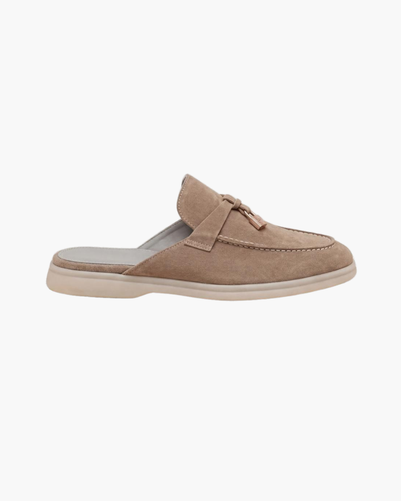 Mocassin Mule Mediterraneo en Daim – Gris clair