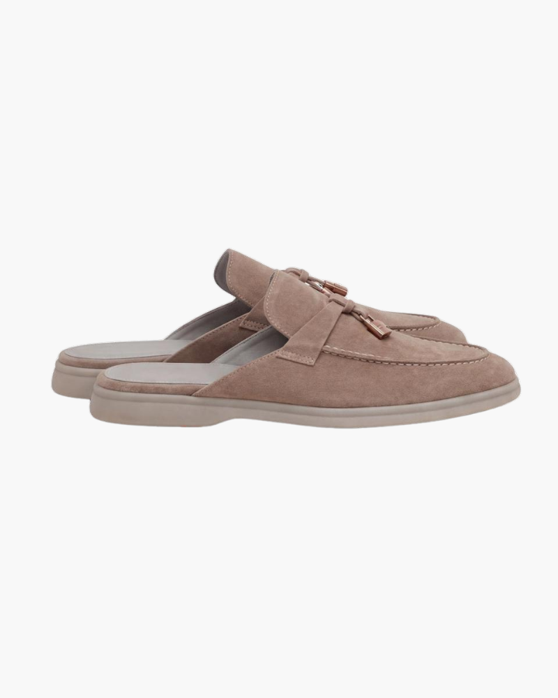 Mocassin Mule Mediterraneo en Daim – Beige