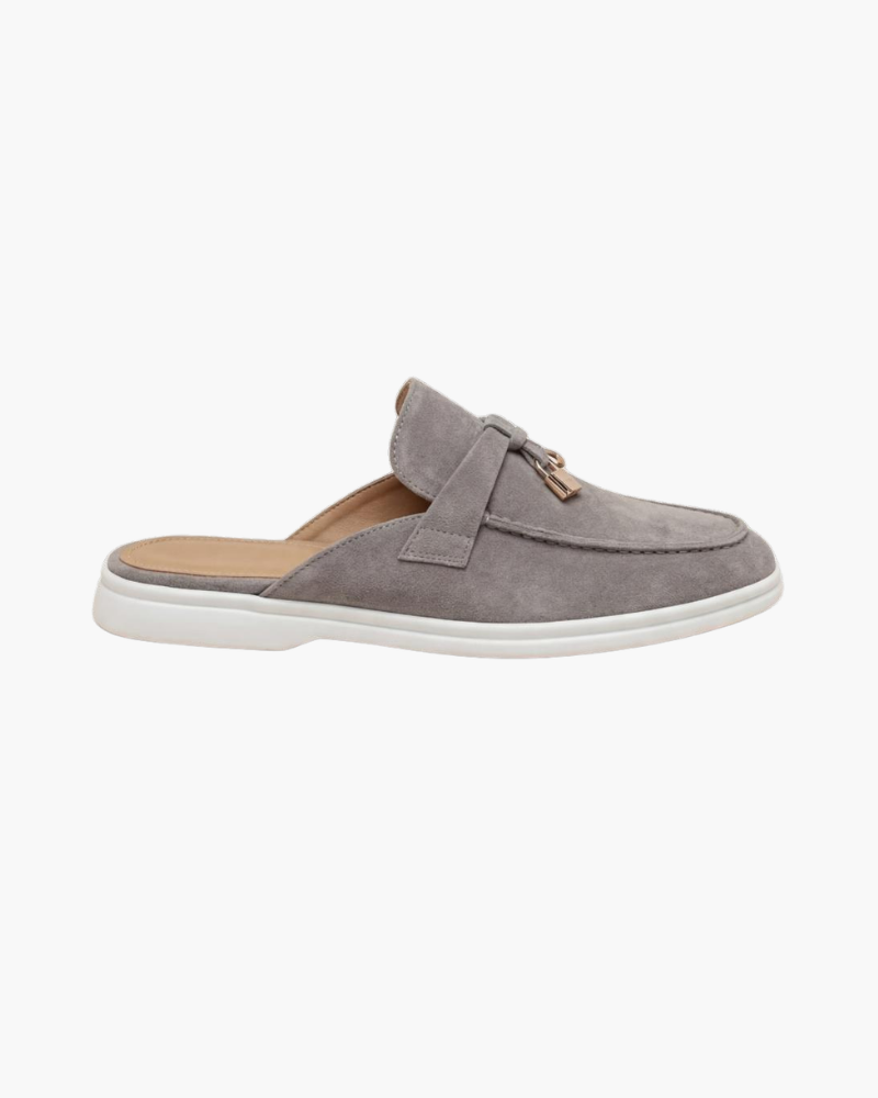 Mocassin Mule Mediterraneo en Daim – Noir