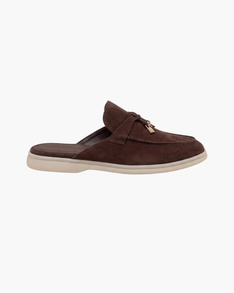Mocassin Mule Mediterraneo en Daim – Noir