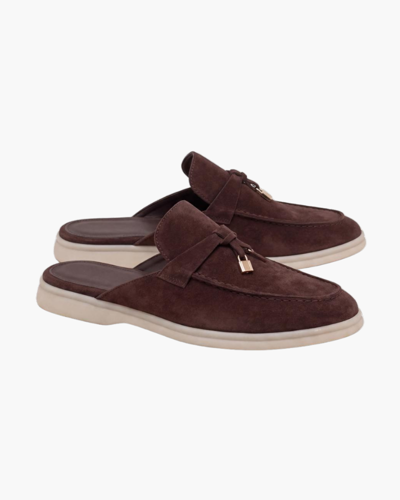 Mocassin Mule Mediterraneo en Daim – Marron