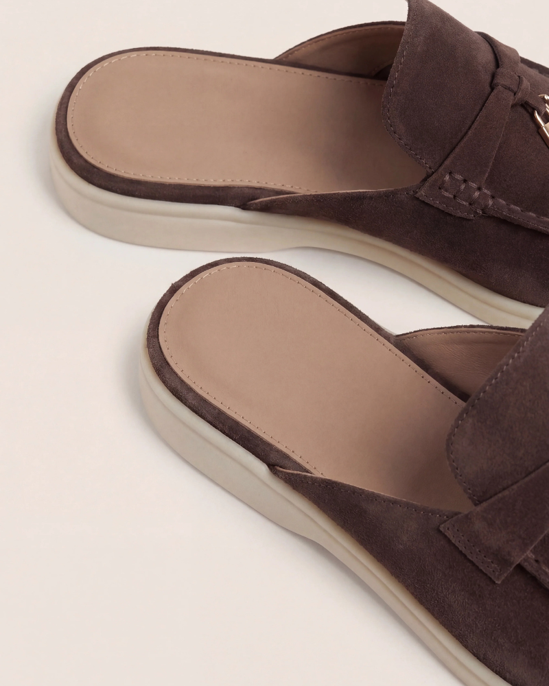 Mocassin Mule Mediterraneo en Daim – Marron