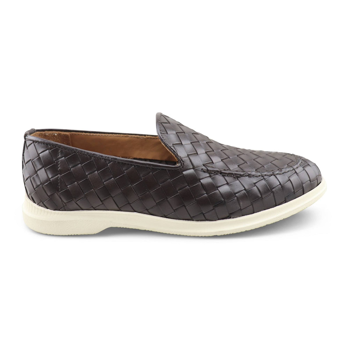 Mocassin Sorrento Tressé en Cuir – Bleu