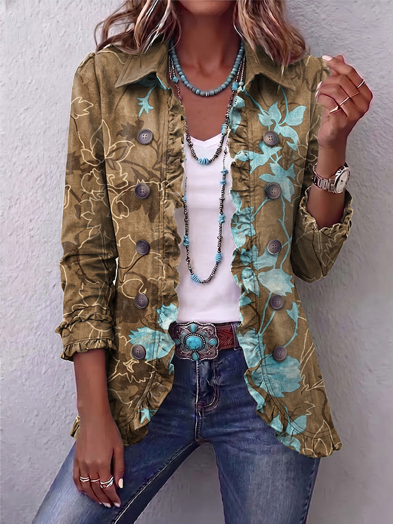 Domenica | Veste Florale Dégradée à Volants