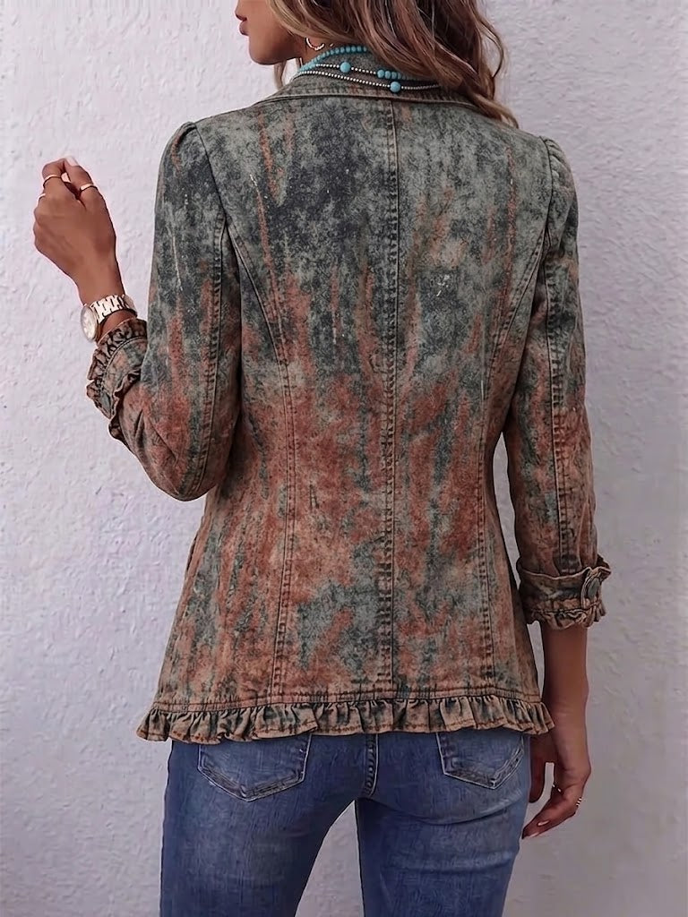 Vincenza | Veste Dégradée Texturée à Volants