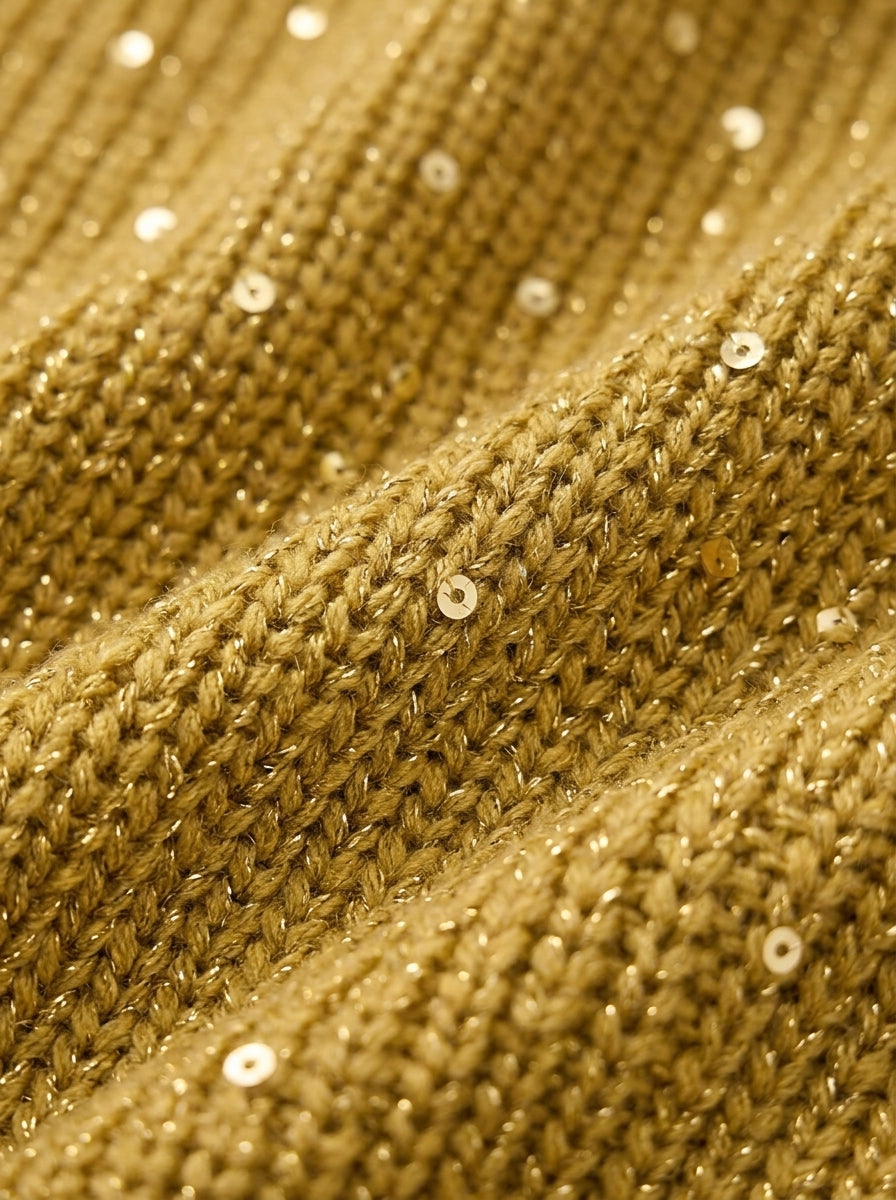 Cardigan en Maille Oversize à Col et Grands Boutons Métalliques