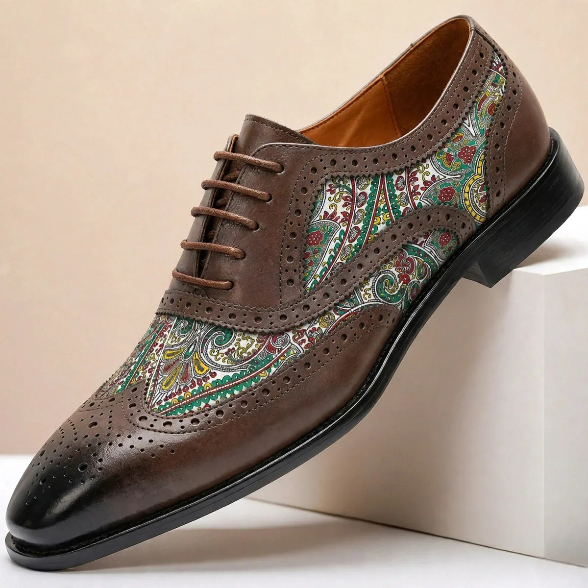 Chaussures Oxford Stefano en Cuir Pleine Fleur