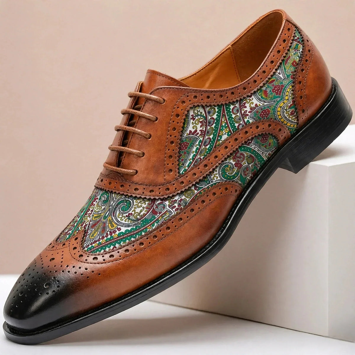 Chaussures Oxford Stefano en Cuir Pleine Fleur