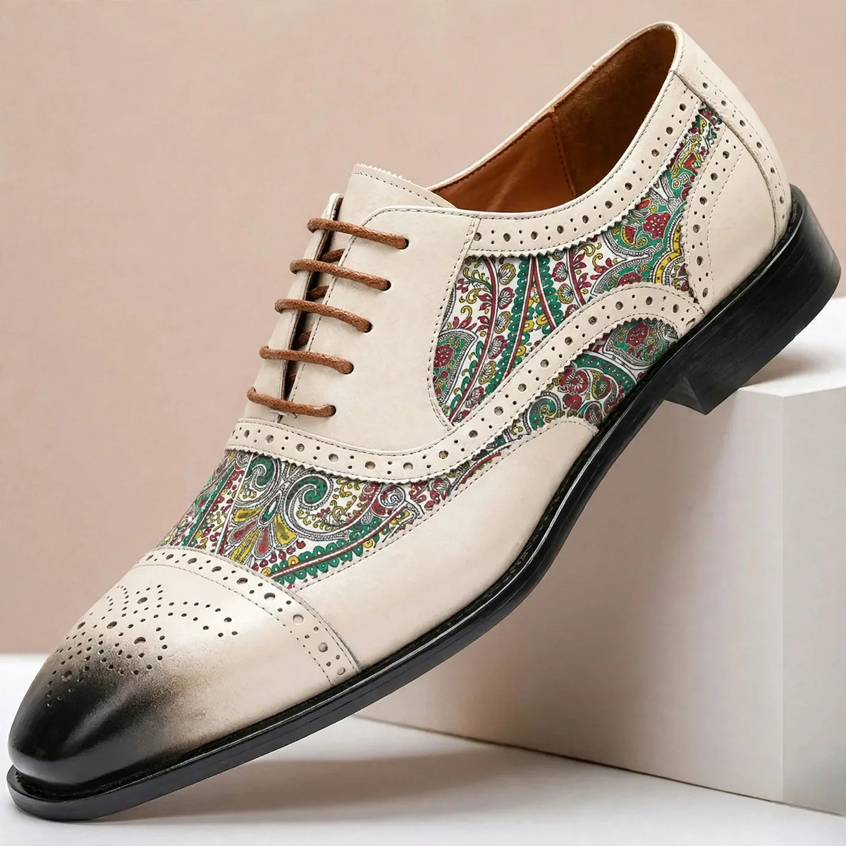 Chaussures Oxford Stefano en Cuir Pleine Fleur
