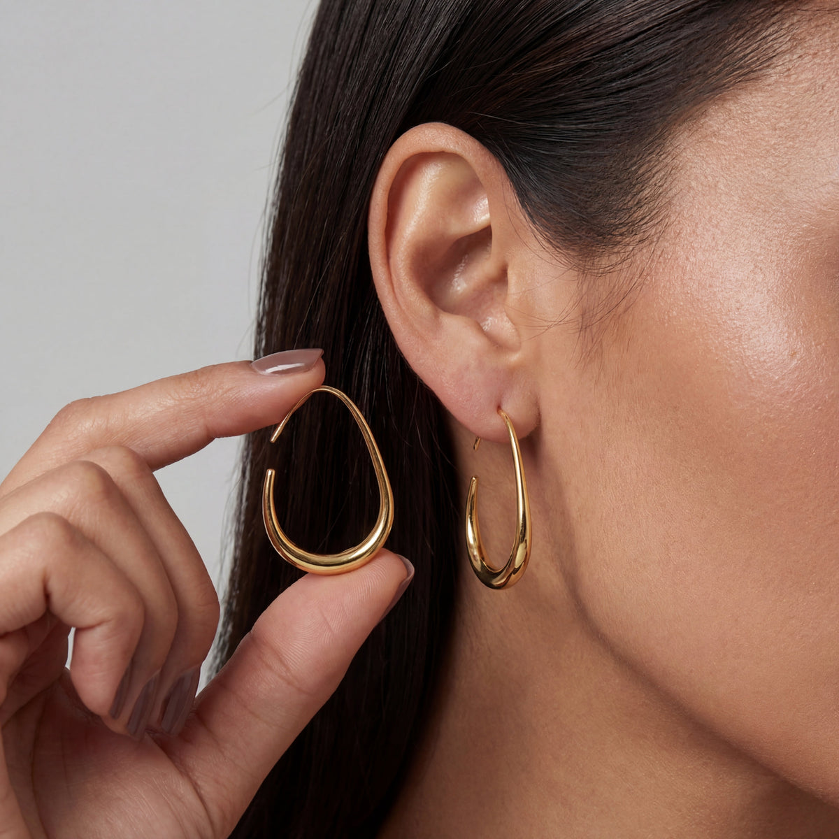 Boucles d’oreilles ovales élégantes