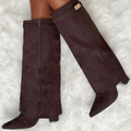 Botas altas efecto ante elegantes