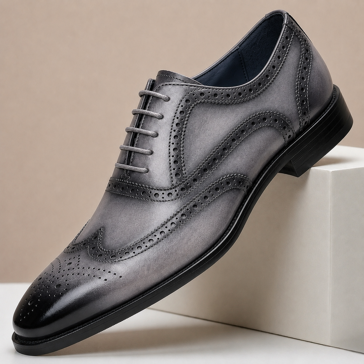 Chaussures Brogue Santoria en Cuir Pleine Fleur