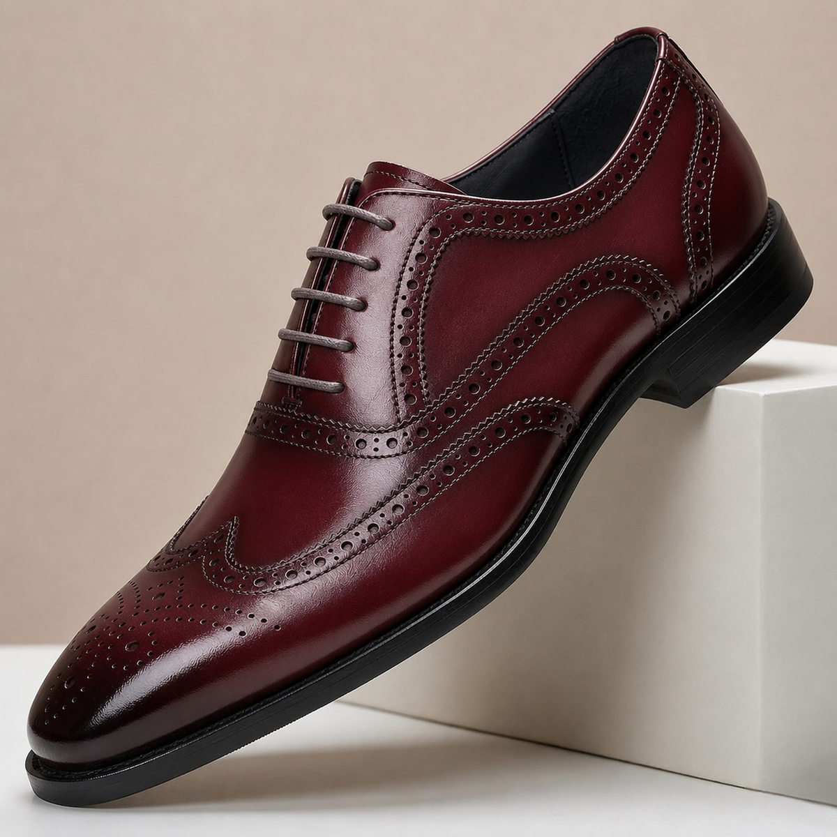 Chaussures Brogue Santoria en Cuir Pleine Fleur