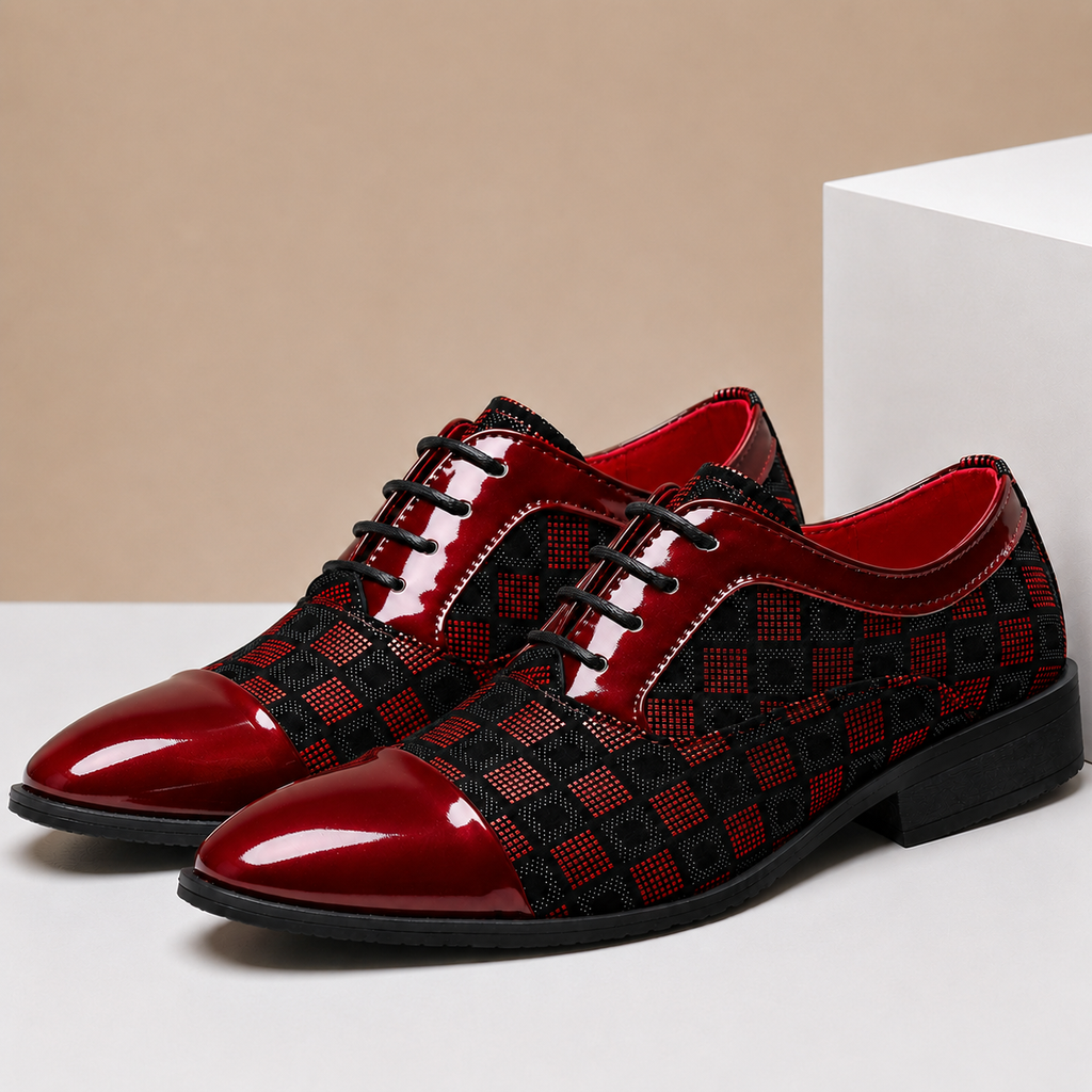 Chaussures Habillées Valente en Cuir à Motif Géométrique