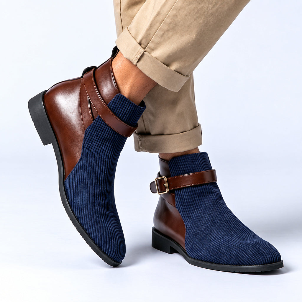 Bottines Lucano en Velours Côtelé