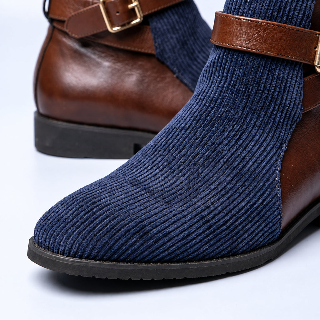 Bottines Lucano en Velours Côtelé