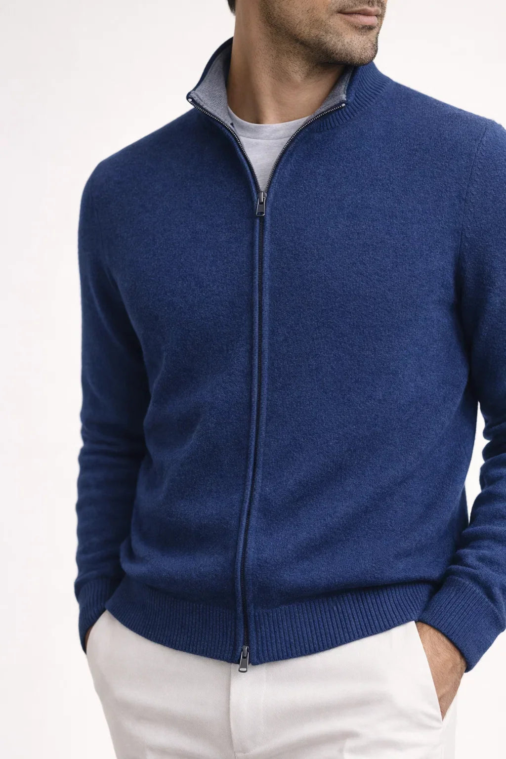 Veste zippée réversible Georgio bleu marine