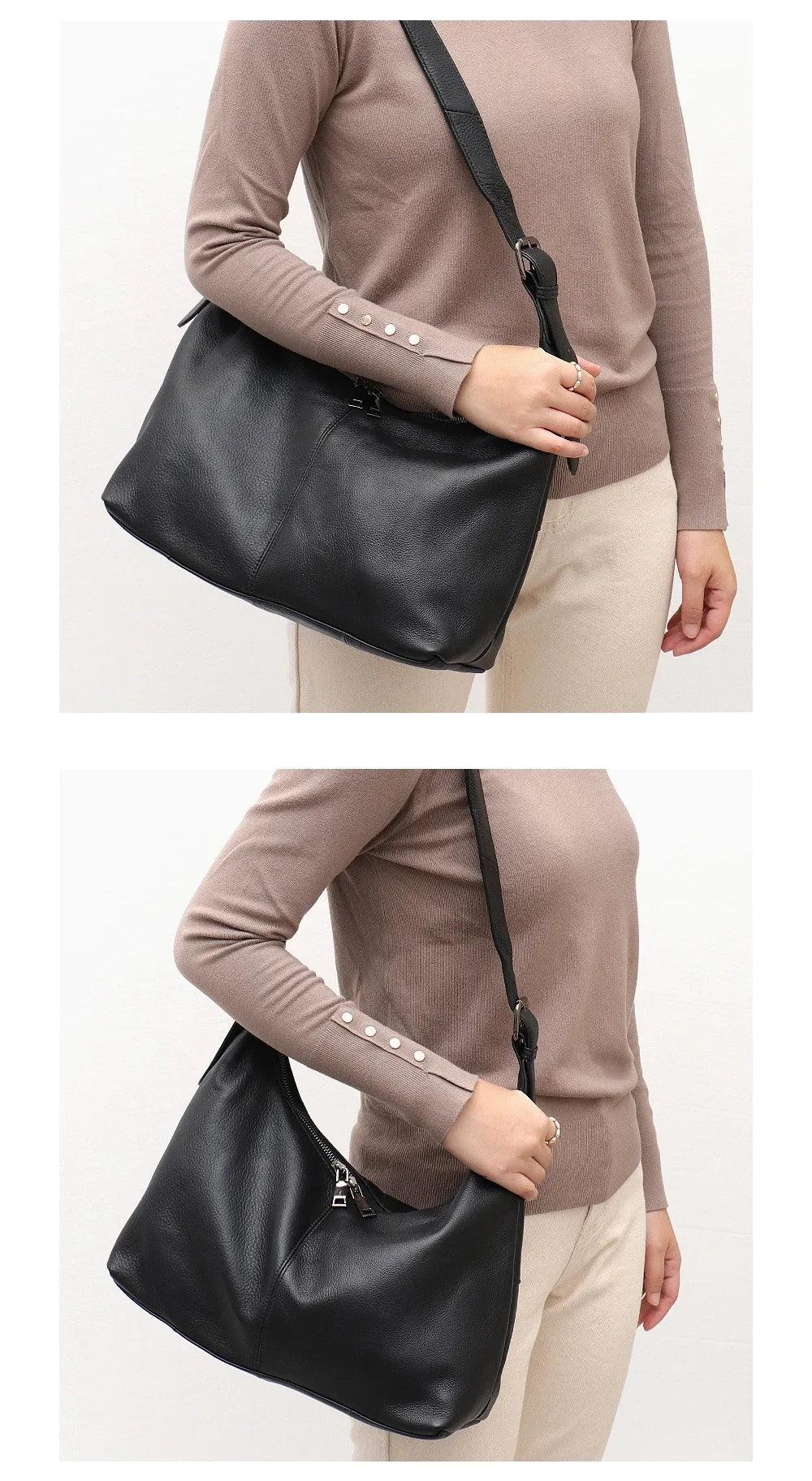 Sac en cuir style besace - Agatha