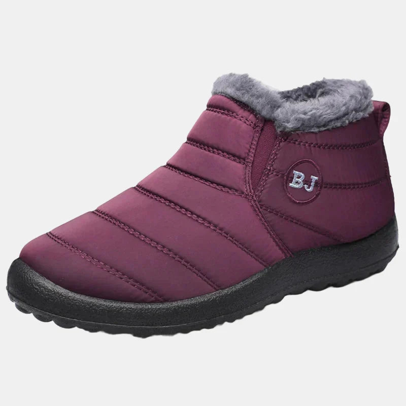 Waterproof Boots For Women | Quilted Fleece Lined Slip On Ankle